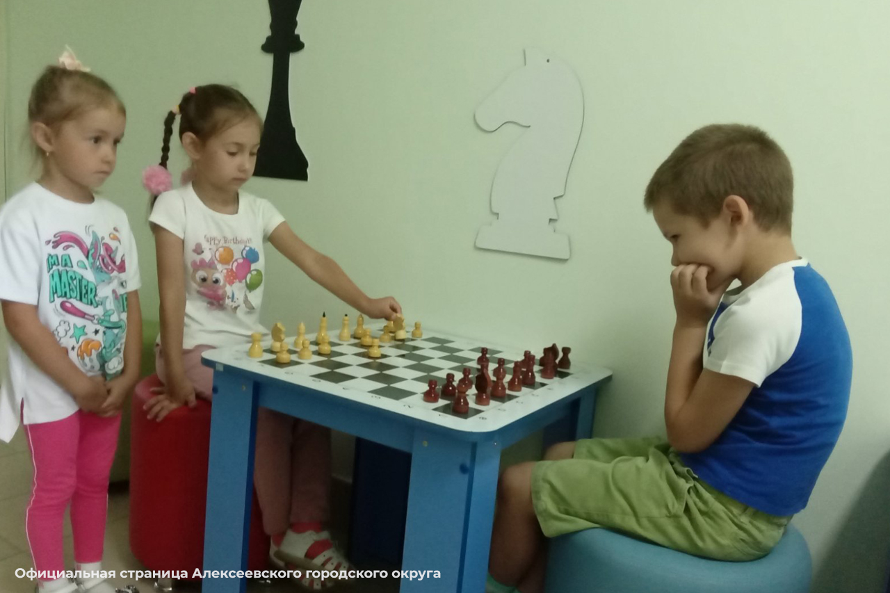 Сегодня в детских садах Алексеевского городского округа прошёл тематический день, посвященный Международному дню шахмат