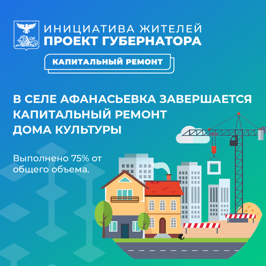 В селе Афанасьевка завершается капитальный ремонт Дома культуры