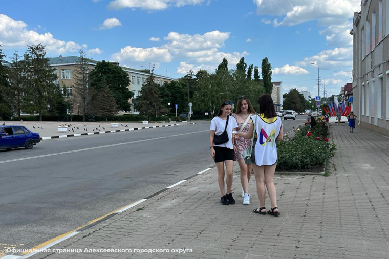 Сотрудники Госавтоинспекции провели консультации по дорожной безопасности с жителями города Алексеевка.