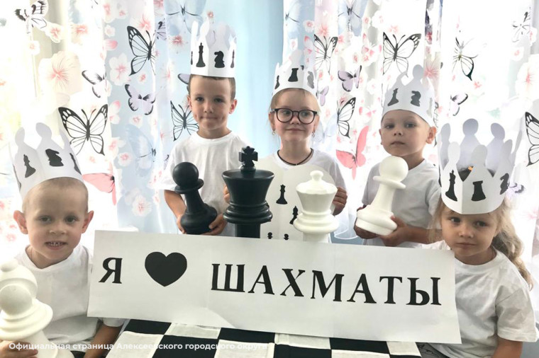 Сегодня в детских садах Алексеевского городского округа прошёл тематический день, посвященный Международному дню шахмат.