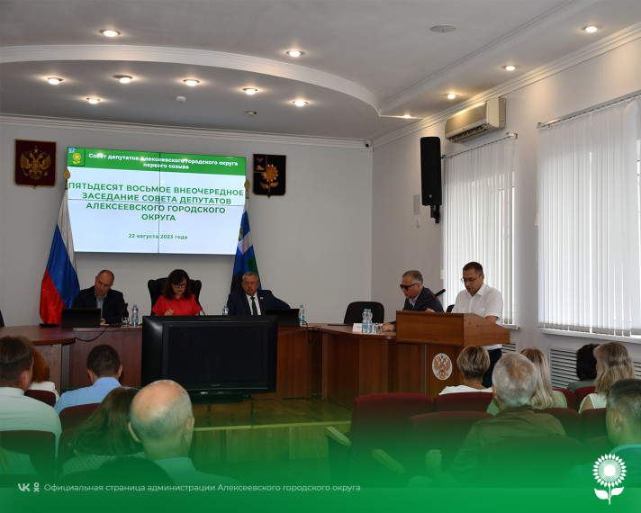 В Алексеевке состоялось пятьдесят восьмое внеочередное заседание Совета депутатов.