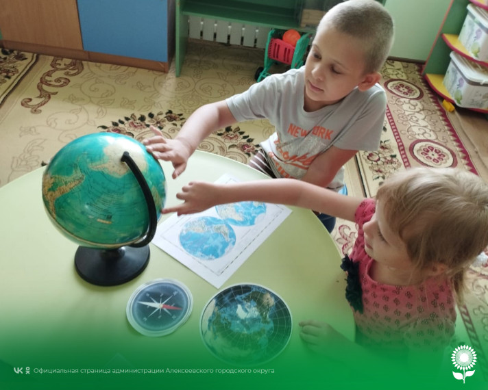 В детских садах Алексеевского городского округа прошел День географа.