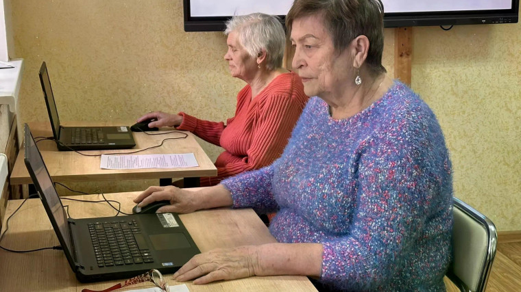 Пенсионеры в цифровом состязании.